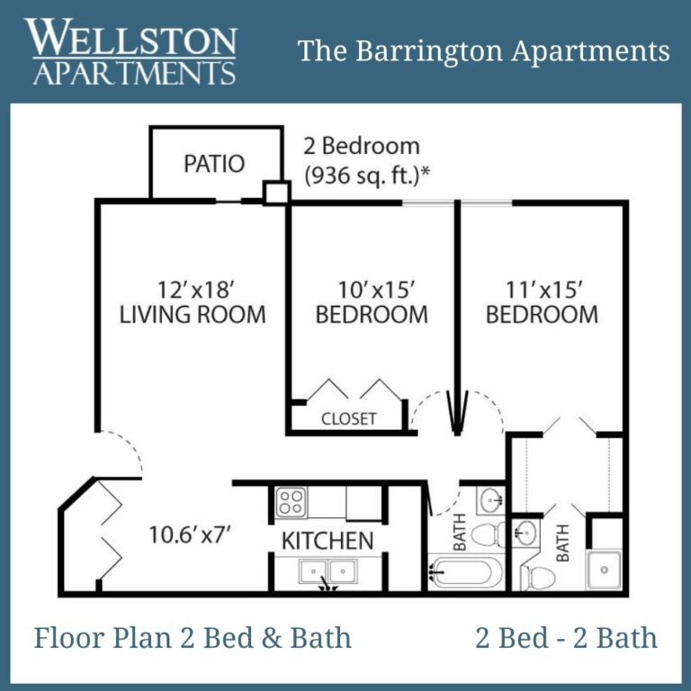 The Barrington 2 Bed 2 Bath