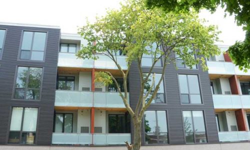 Street View of Apartment Building