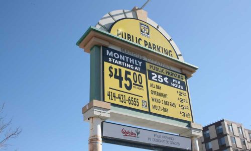 Contour Public Parking Sign