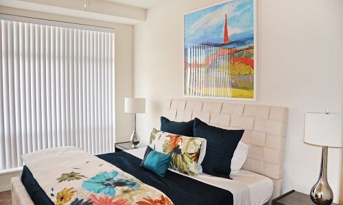 Bedroom With Large Window Greenbelt