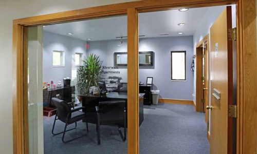 Inside Riverwalk Leasing Office
